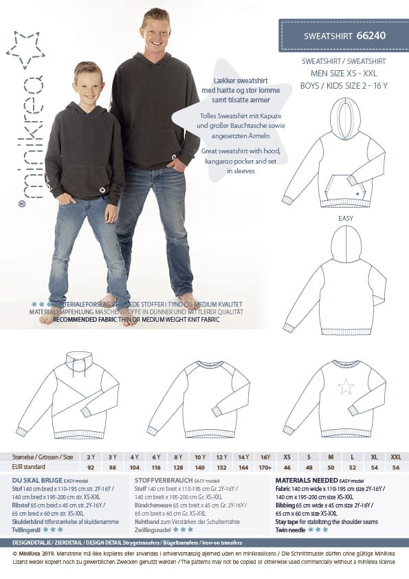 MINIKREA - SWEATSHIRT 2 ÅR-XXL 66240 - Billede 2