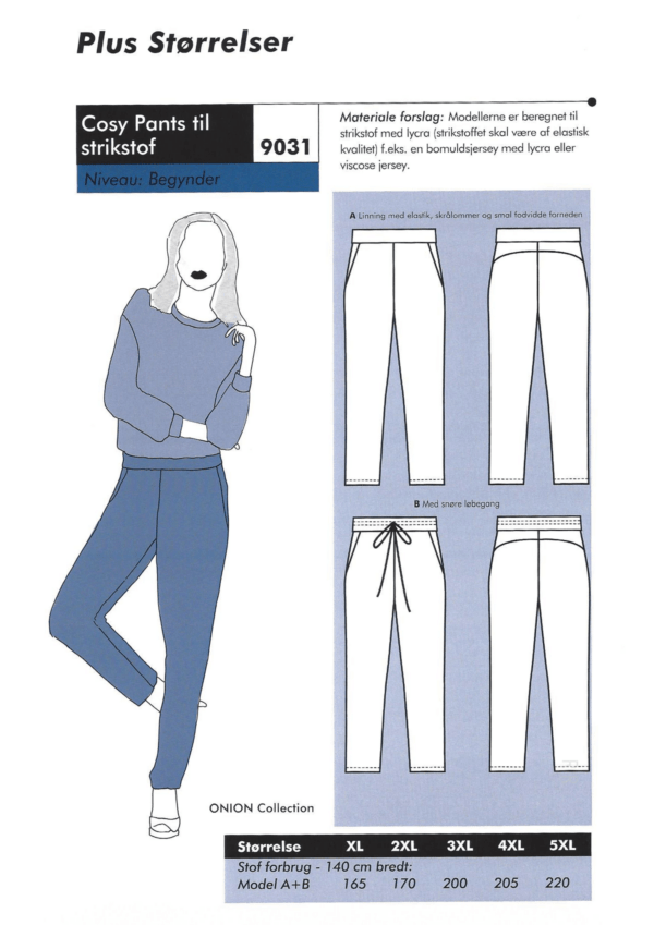 ONION 9031 - COSY PANTS TIL STRIKSTOF