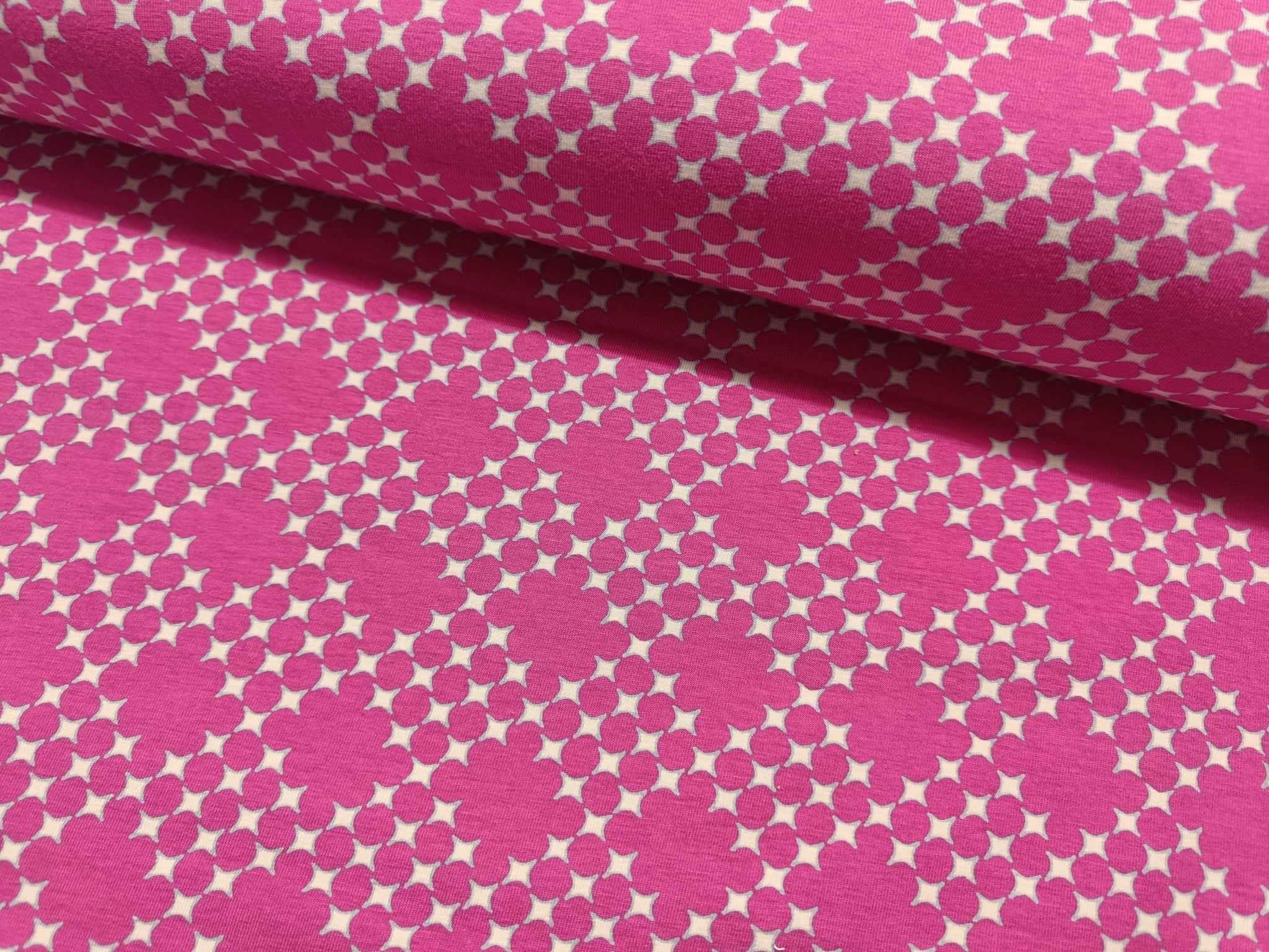 BOMULDSJERSEY - PINK MED STJERNER