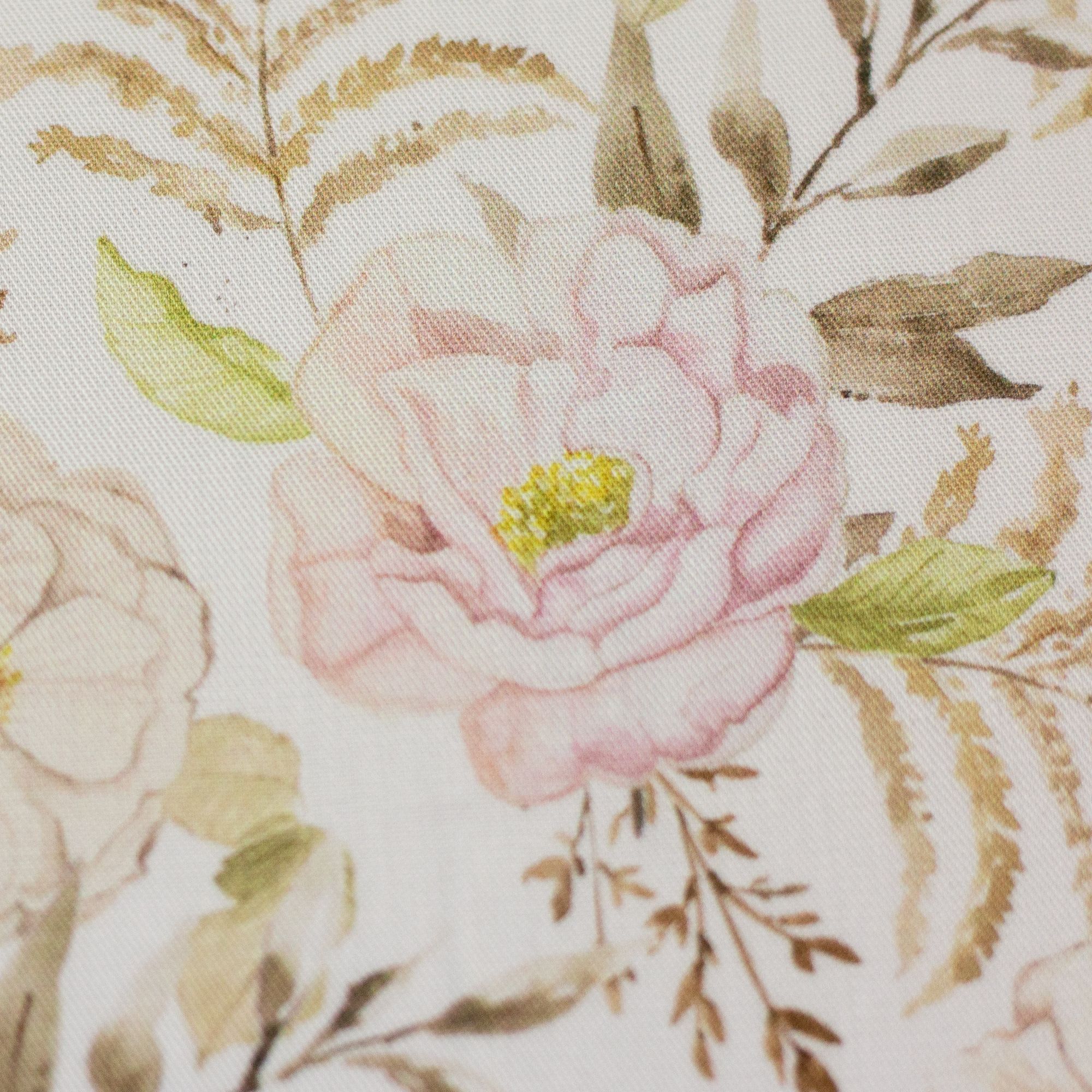 VISKOSE - GYLDNE BLOMSTER ROSA - Billede 3