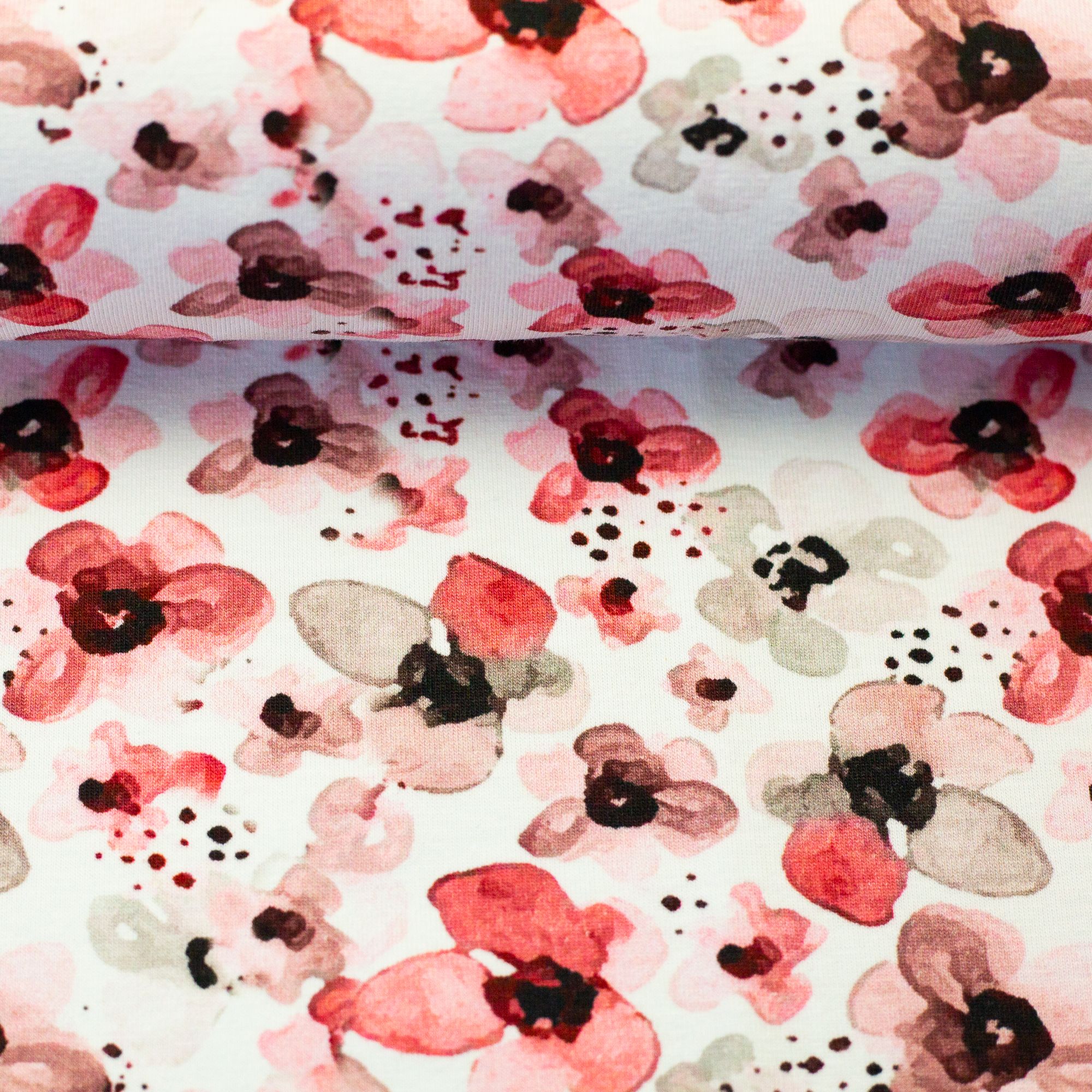 BOMULDSJERSEY - VANDFARVE BLOMSTER