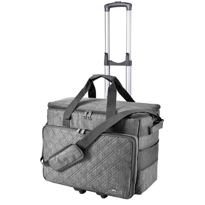 SYMASKINE TROLLEY QUILT DESIGN GRÅ - 46 x 34 x 25 CM