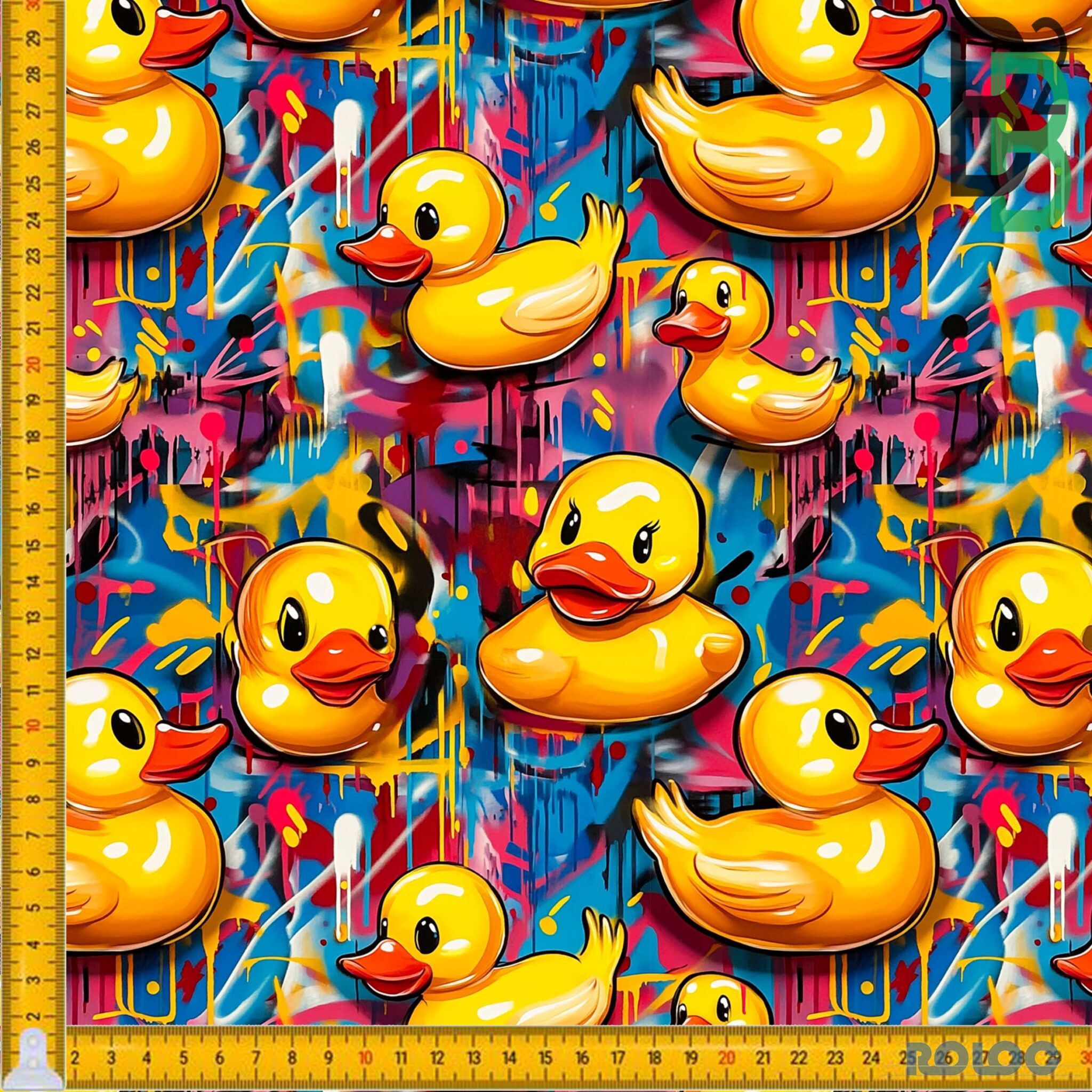 FRENCH TERRY - GRAFFITI DUCKS