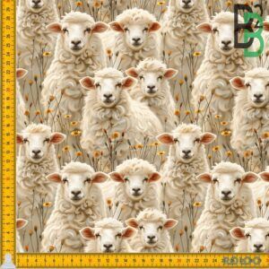 BOMULDSJERSEY - WHITE SHEEP - REST 0,75 M