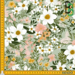 BOMULDSJERSEY - FLOWER DORTE