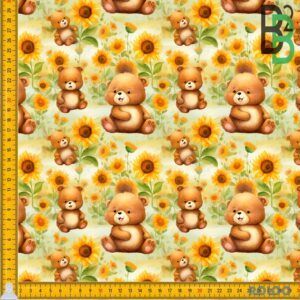 BOMULDSJERSEY - SUNFLOWER BEAR