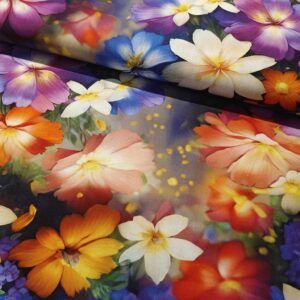 VISKOSE - FARVERIGE BLOMSTER