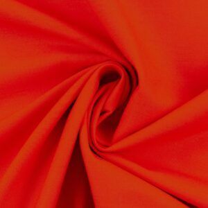 ENSFARVET BOMULD - TYND KVALITET - RØD