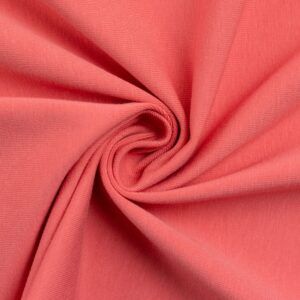 VISKOSEJERSEY - ENSFARVET KORAL