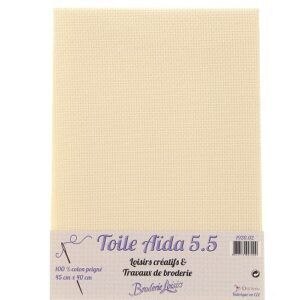 BRODERISTOF - AIDA 5.5 - RÅHVID
