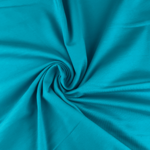 ENSFARVET JERSEY - AQUA BLÅ