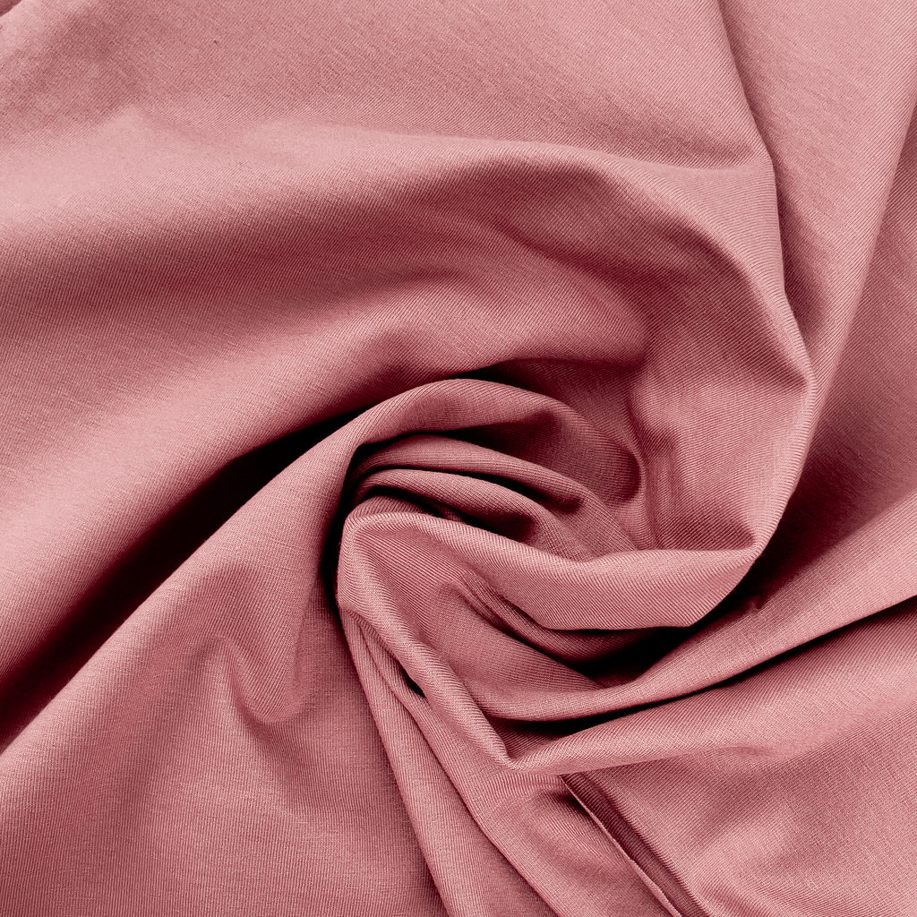 ENSFARVET JERSEY - GAMMEL ROSA LYS