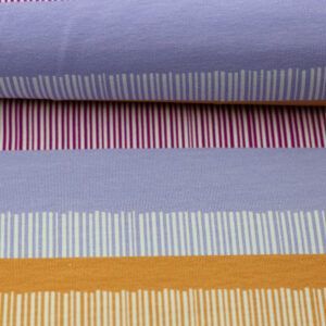 BOMULDSJERSEY - COZY FOXY, ORANGE/LILLA STRIB