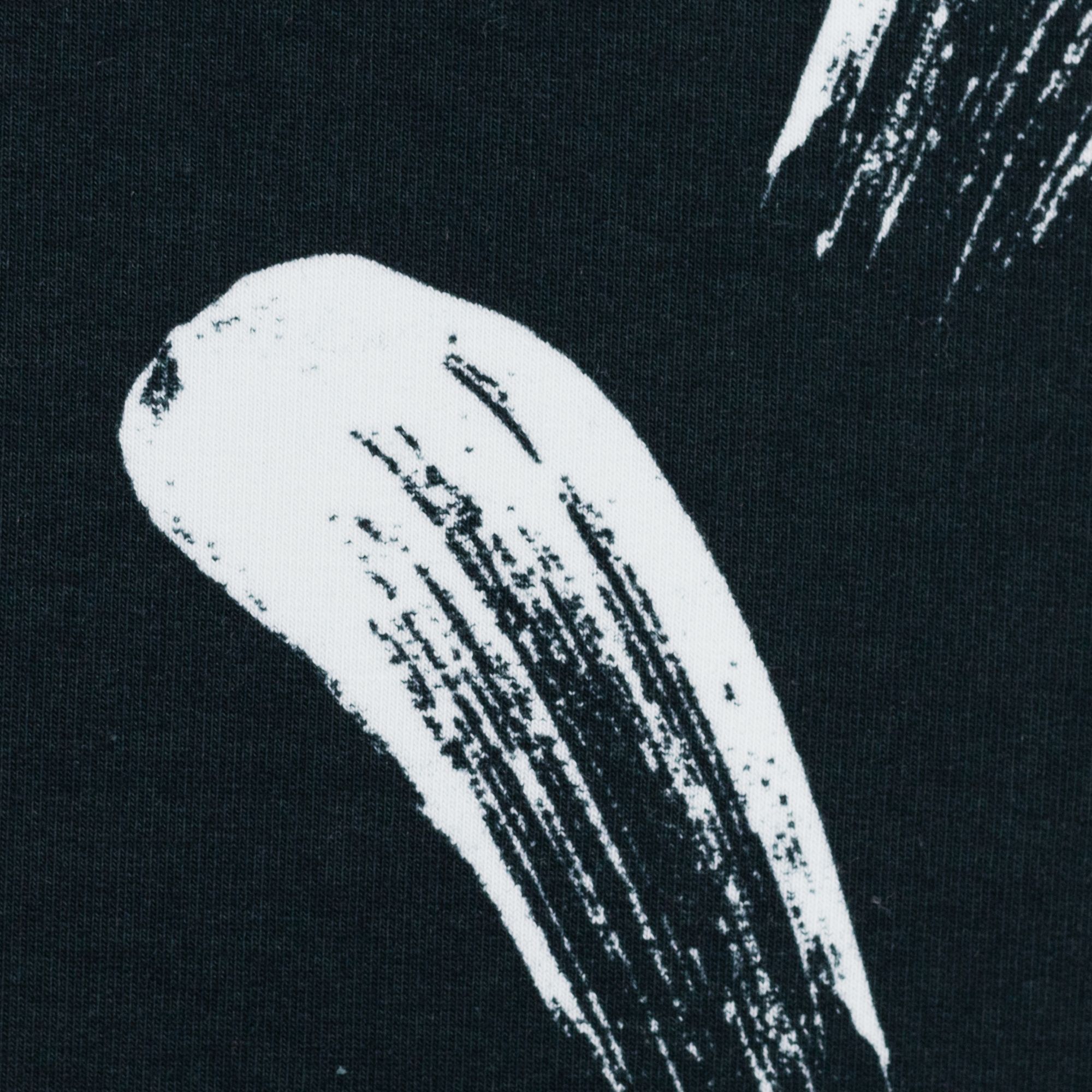 FRENCH TERRY - BRUSH STROKES, SORT - Billede 3