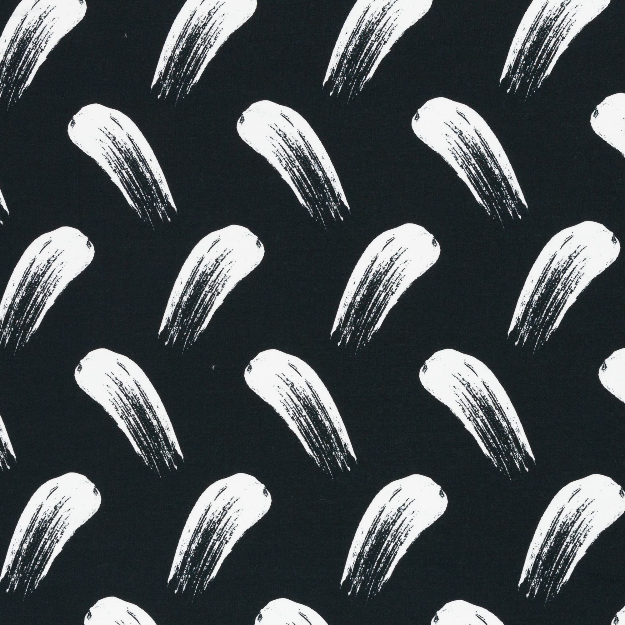 FRENCH TERRY - BRUSH STROKES, SORT - Billede 2