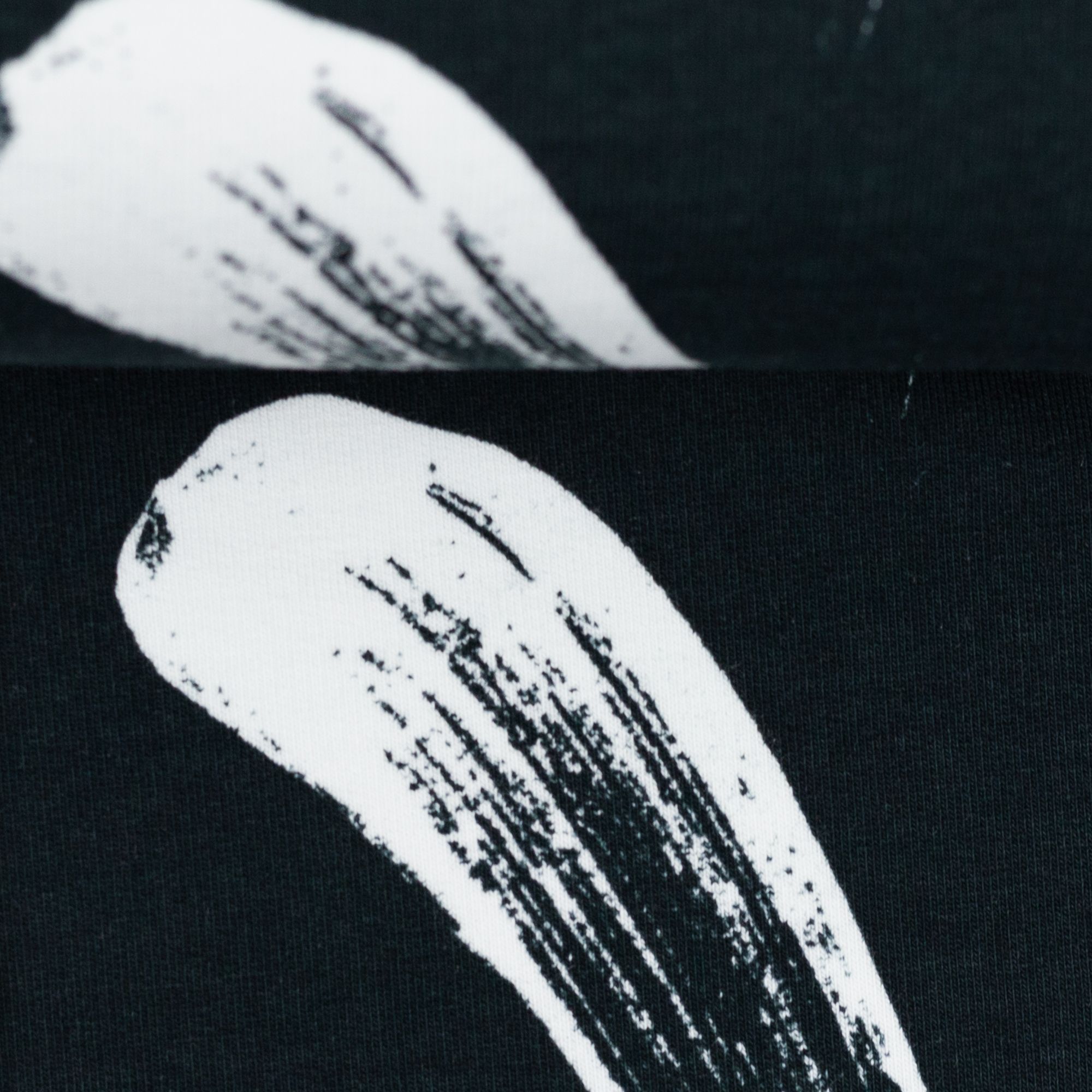 FRENCH TERRY - BRUSH STROKES, SORT