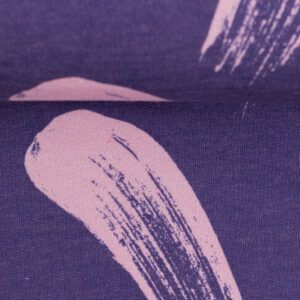 FRENCH TERRY - BRUSH STROKES, LILLA