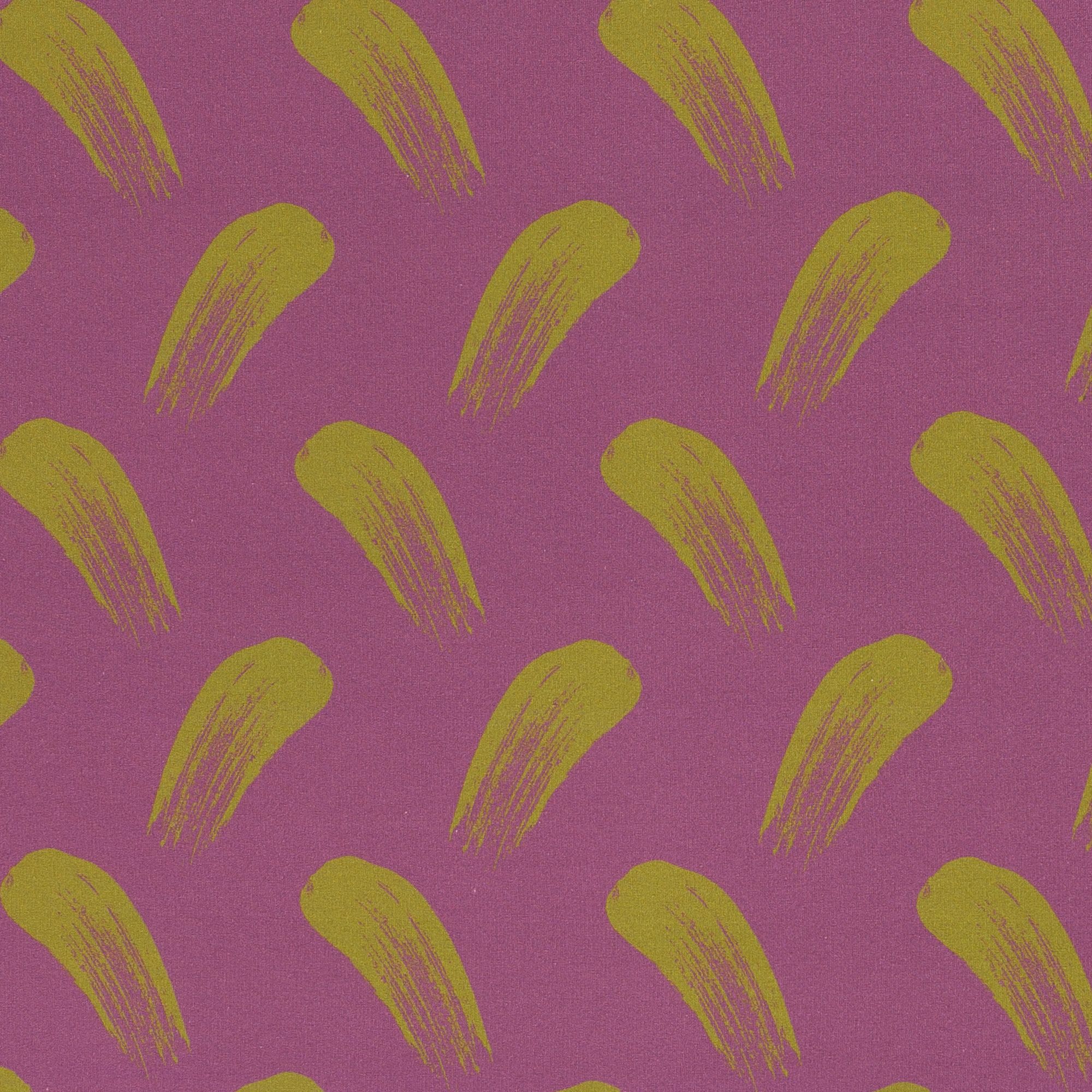 FRENCH TERRY - BRUSH STROKES, FUCHSIA - Billede 2