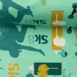 FRENCH TERRY - SK8, SKATER GRØN