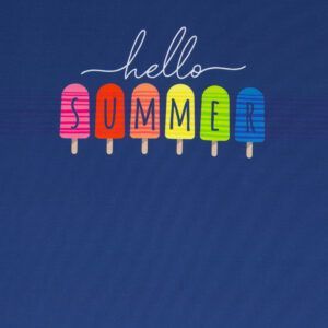 BOMULDSJERSEY - PANEL - HELLO SUMMER * 65 x 155*