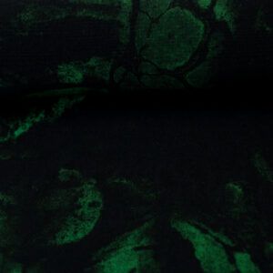 FRENCH TERRY - GRØN/SORT MØNSTRET