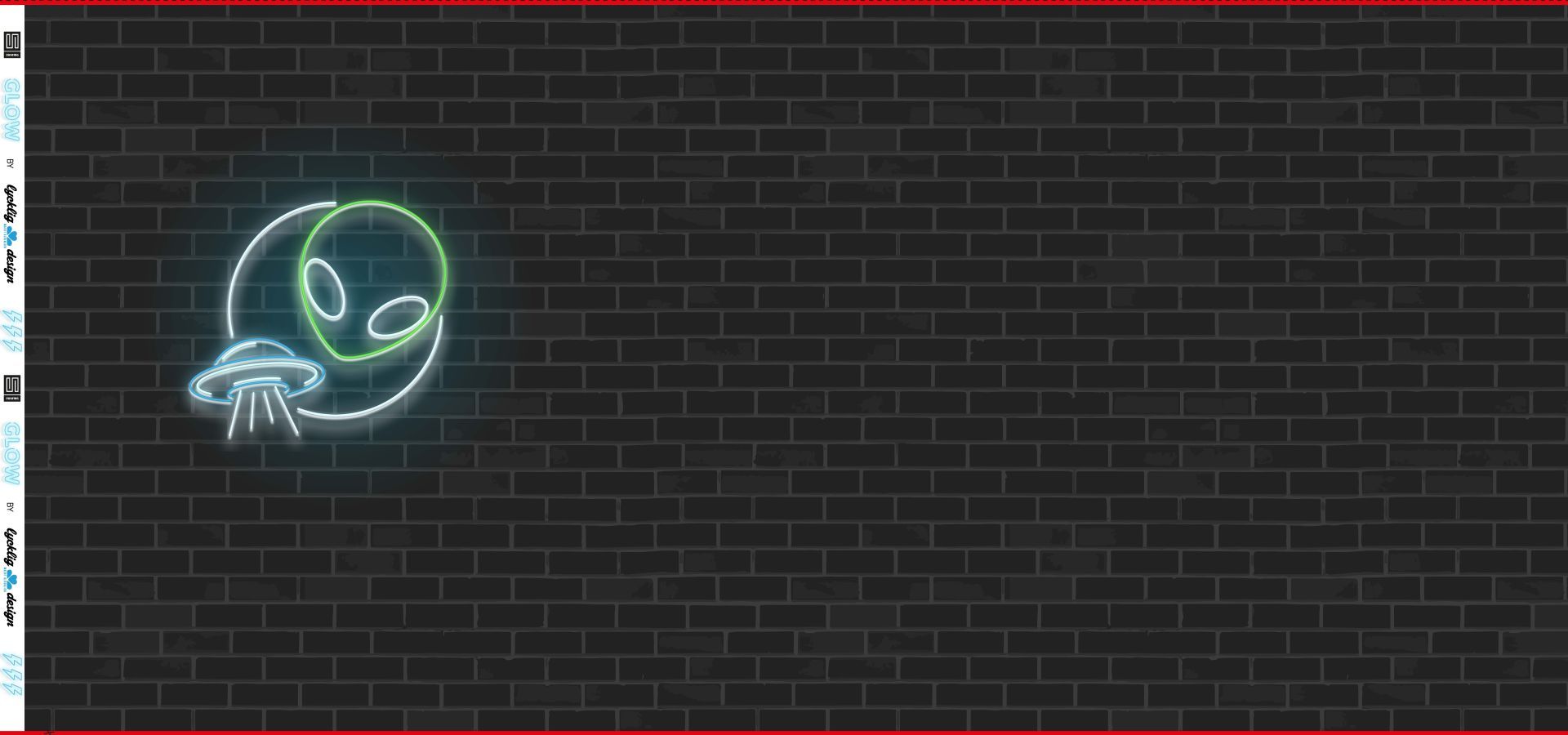 FRENCH TERRY - PANEL - GLOW ALIEN - Billede 2