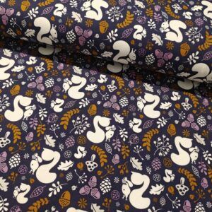 FRENCH TERRY - COZY FOREST, PURPLE