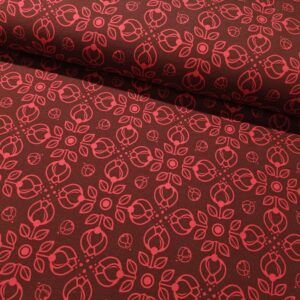 FRENCH TERRY - COZY FOREST, RED