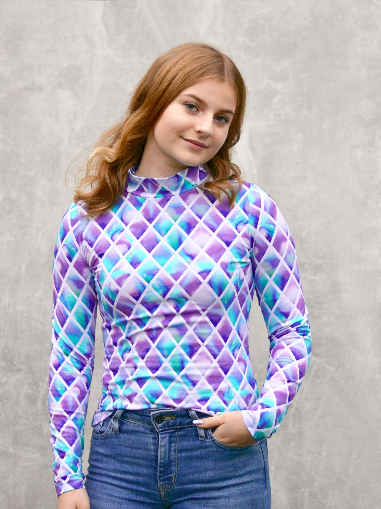 BOMULDSJERSEY - CRYSTAL MAGIC LILLA - Billede 5