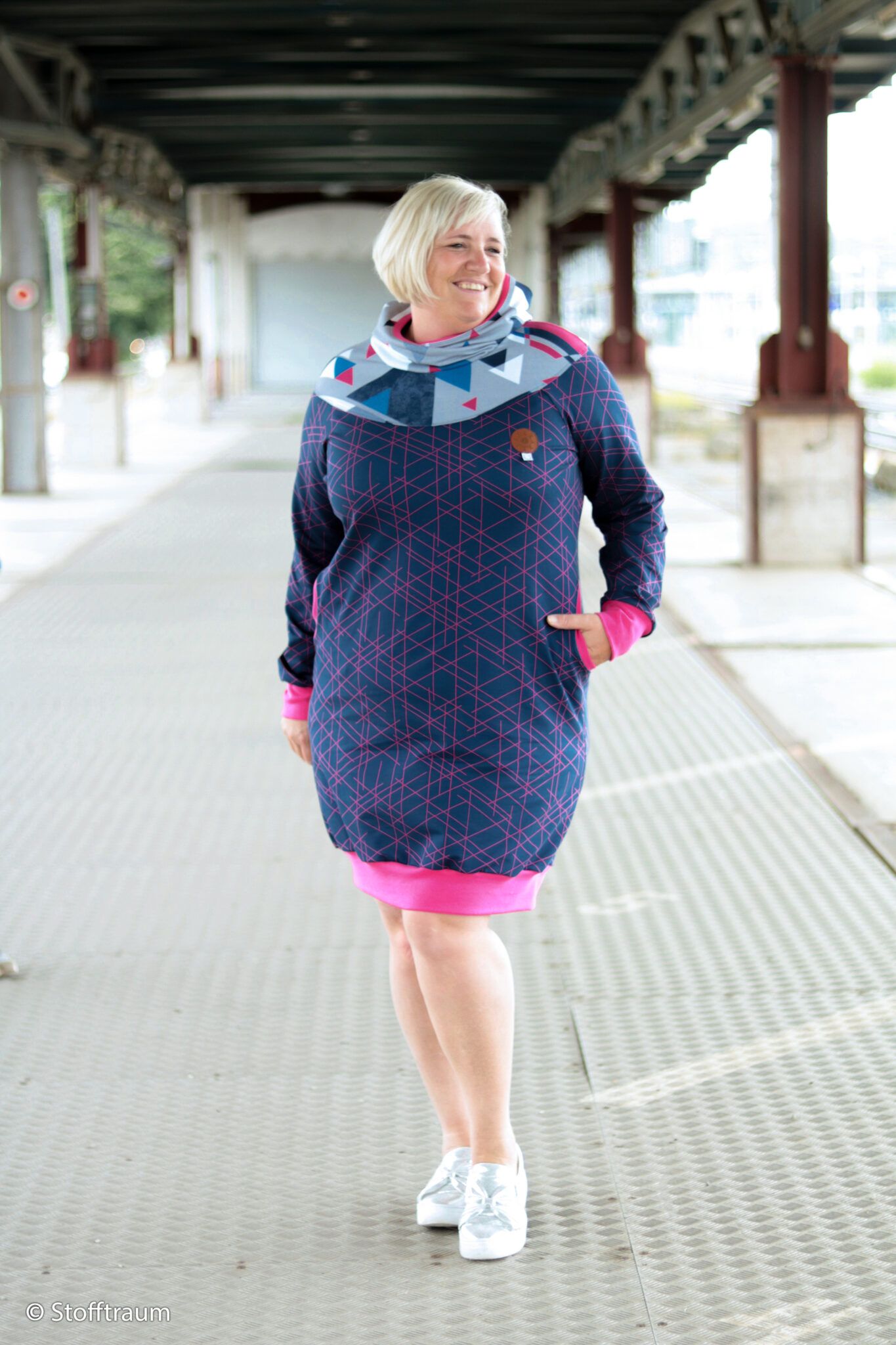 FRENCH TERRY - STREETSTYLE, LILLA/PINK - Billede 4
