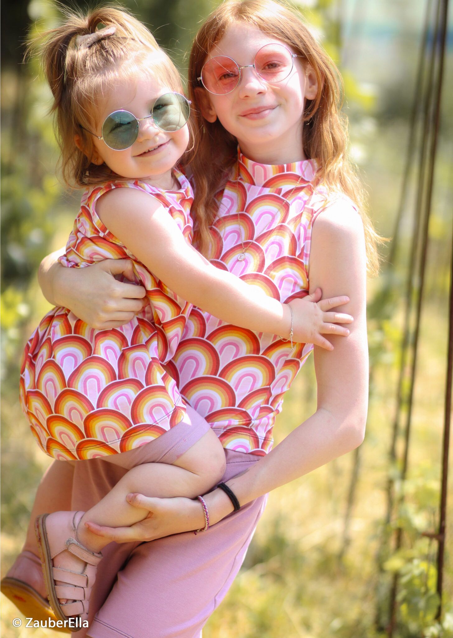 BOMULDSJERSEY - RAINBOWS, PINK - Billede 4