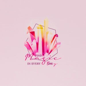 BOMULDSJERSEY - PANEL - CRYSTAL MAGIC, PINK