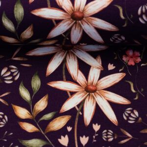 FRENCH TERRY - AUTUMN MEADOWS, LILLA