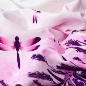 BOMULDSJERSEY - BORT - GEOMETRIC WATERCOLOR, LILLA