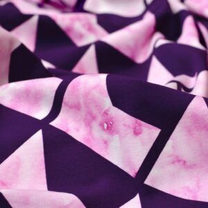 BOMULDSJERSEY - GEOMETRIC WATERCOLOR, LILLA