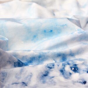 BOMULDSJERSEY - GEOMETRIC WATERCOLOR, BLÅ