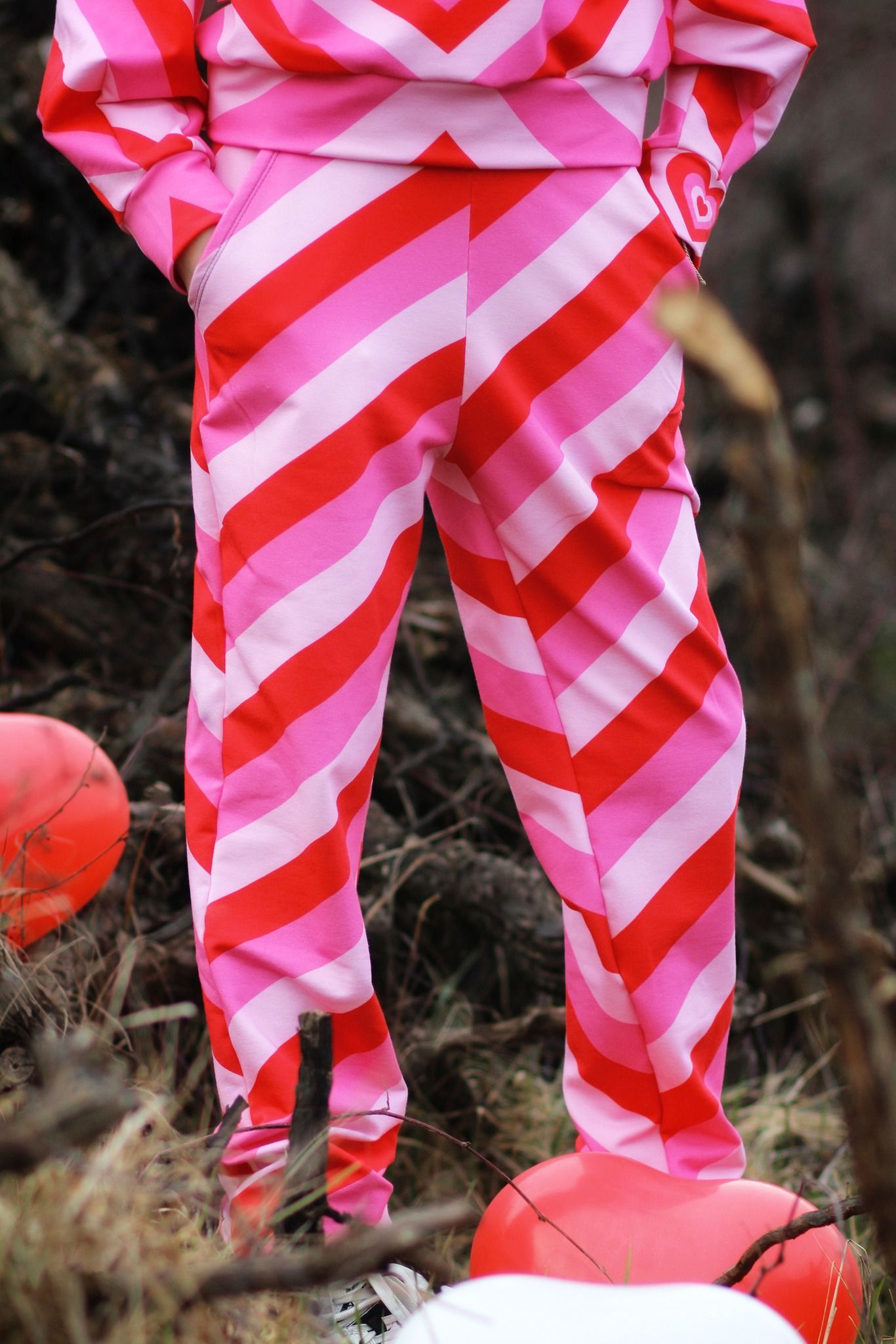 FRENCH TERRY - UP + DOWN, PINK - Billede 2