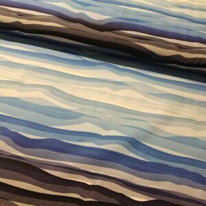 BOMULDSJERSEY - WAVY STRIPES, BLÅ