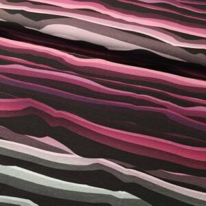 BOMULDSJERSEY - WAVY STRIPES, SORT, LILLA, BLÅ