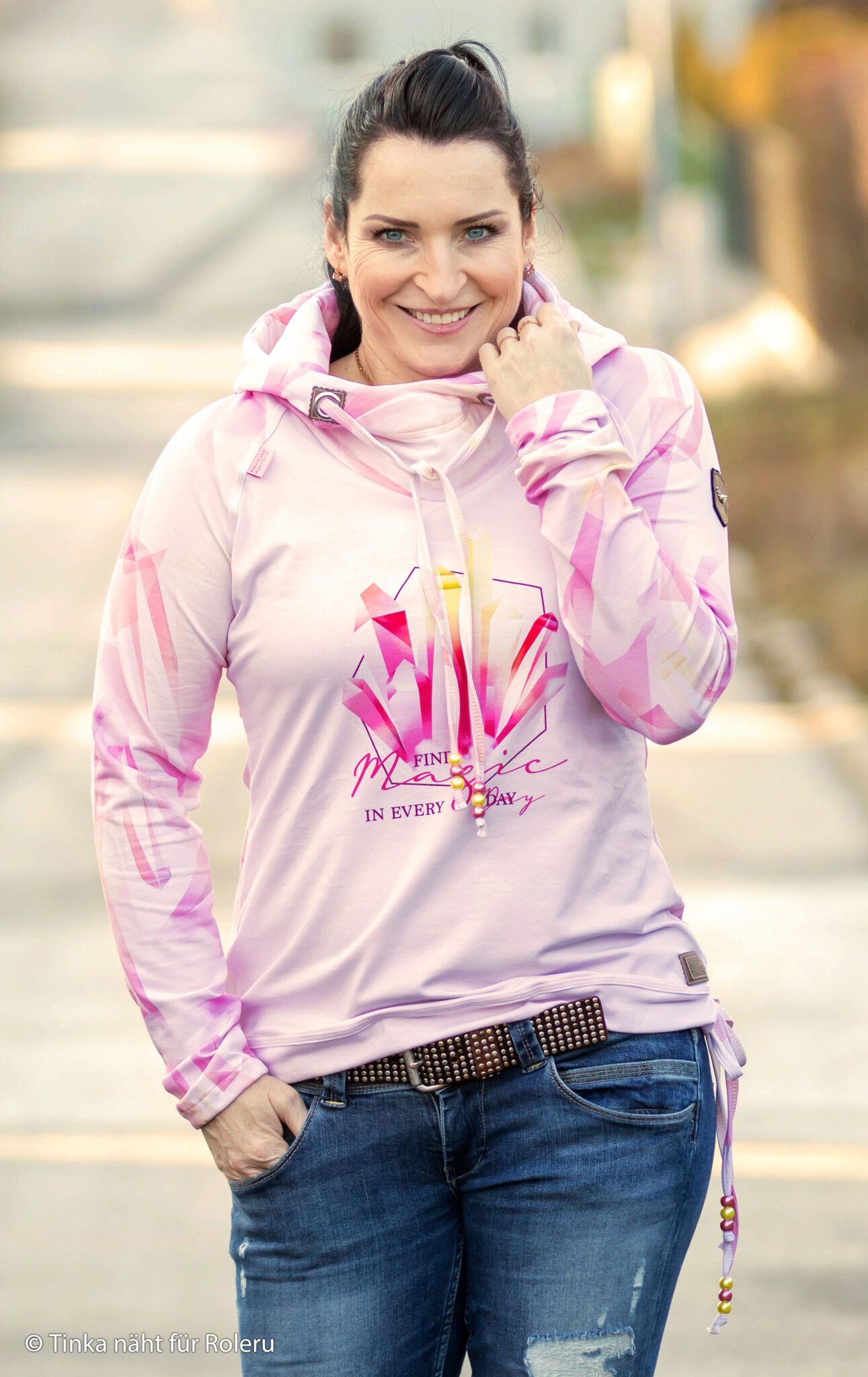 BOMULDSJERSEY - CRYSTAL MAGIC, PINK - Billede 3