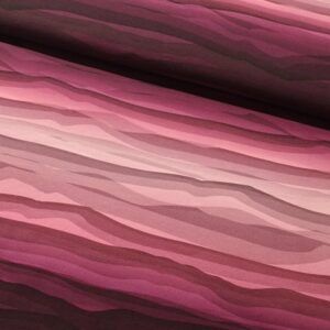 FRENCH TERRY - WAVY STRIPS, LILLA