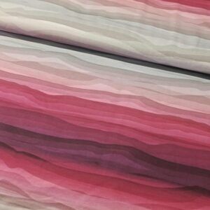 BOMULDSJERSEY - WAVY STRIPS, LILLA