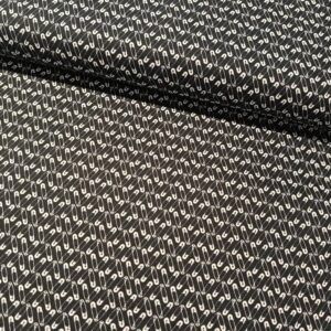 BOMULD -  POPLIN - SIKKERHEDSNÅLE, SORT