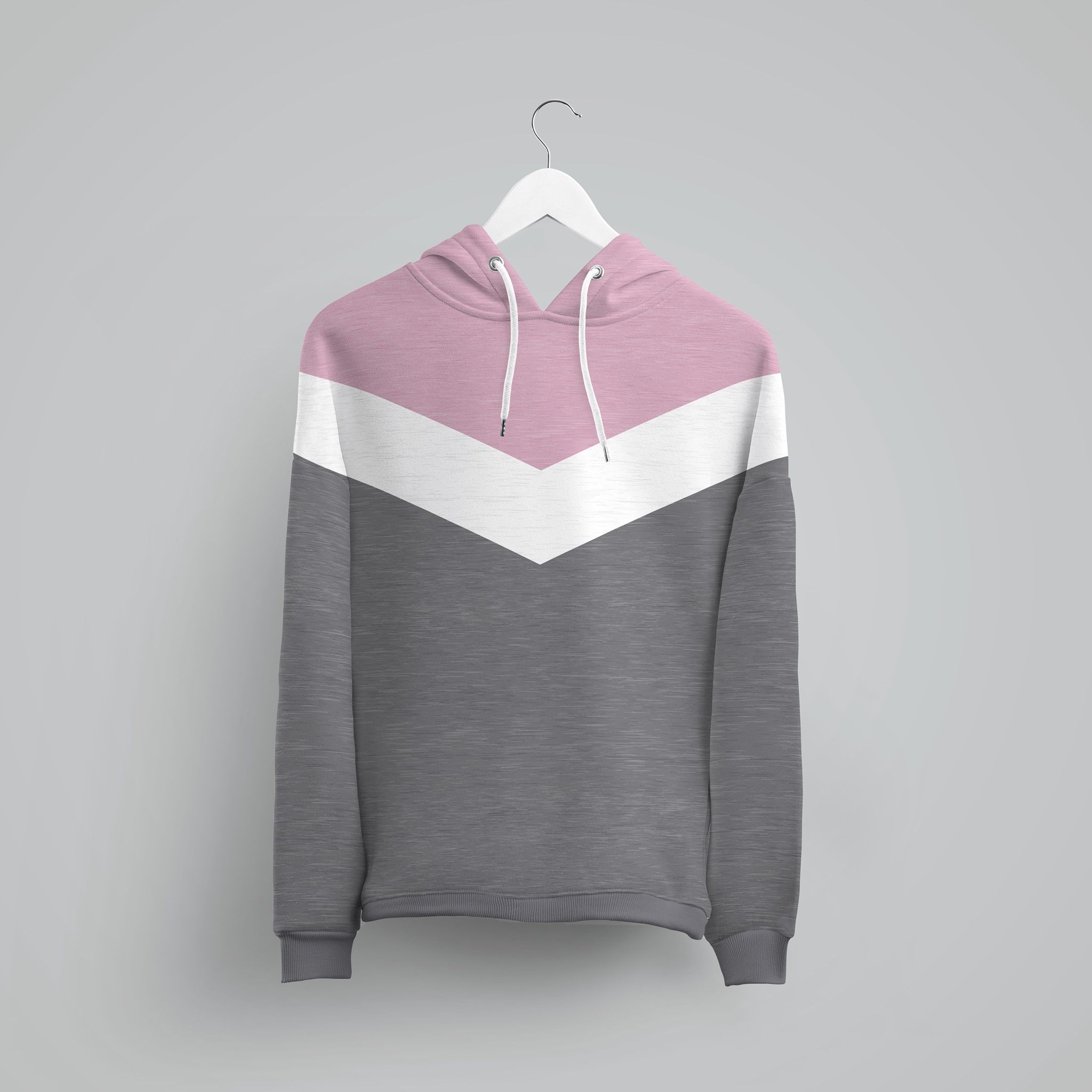 FRENCH TERRY - COLOR BLOCKING - LYSERØD - 0,95M PANEL - Billede 2