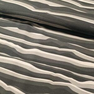 BOMULDSJERSEY - WAVY STRIPES, SORT