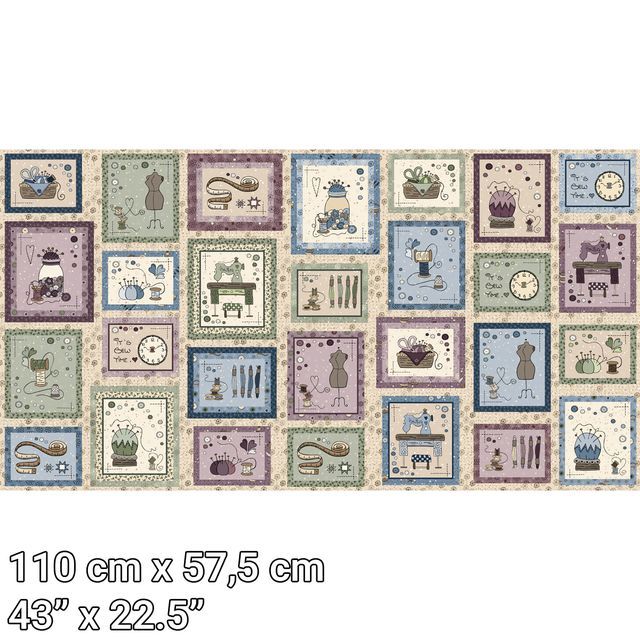 BOMULD - BOBBINS & BLOOMS - MULTI PANEL - 110 * 57,5 CM