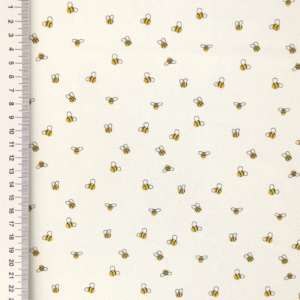 BOMULDSJERSEY - Mini Bee - Offwhite - REST 1,5 M