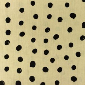BOMULD -  POPLIN -  Draw Dots Snoozy Fabrics - Sand