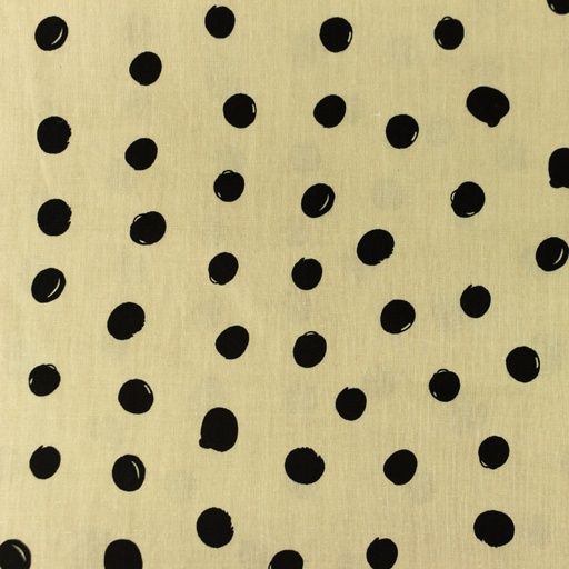BOMULD - POPLIN - Draw Dots Snoozy Fabrics - Sand