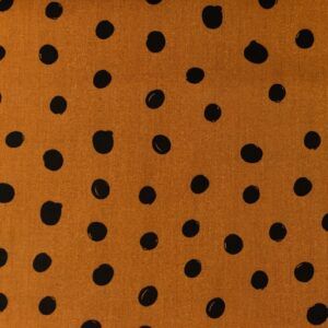 BOMULD -  POPLIN -  Draw Dots Snoozy Fabrics - BRICK